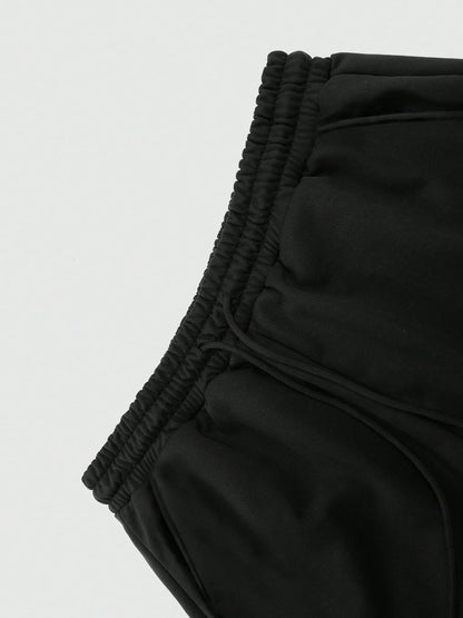 SXV Style Printed Straight-Leg Sweatpants, Loose Fit, Unisex, Streetwear Casual,