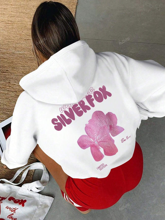 SXV  'SILVERFOX’ Printed Cool Aesthetic Sweatshirt Hoodie