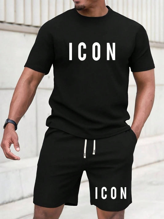 SXV Set Men Summer Short Sleeve T-Shirt And Shorts Set