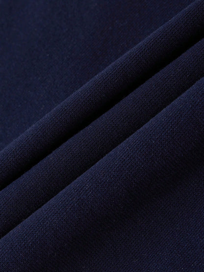 SXV Men's Solid Color Drop Shoulder Long Sleeve Drawstring Pocket Casual Hoodie, Autumn