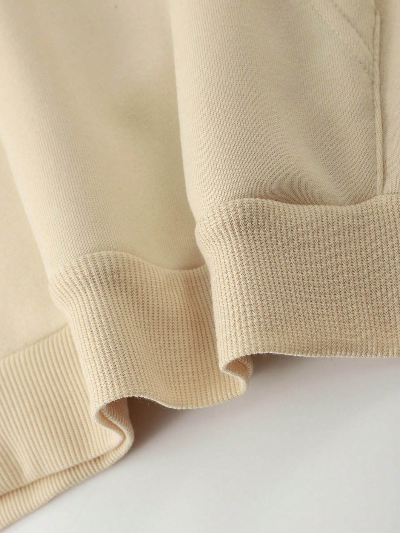 SXV Men's Solid Color Drop Shoulder Long Sleeve Drawstring Pocket Casual Hoodie, Autumn