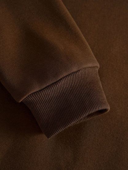 SXV Men's Solid Color Drop Shoulder Long Sleeve Drawstring Pocket Casual Hoodie, Autumn