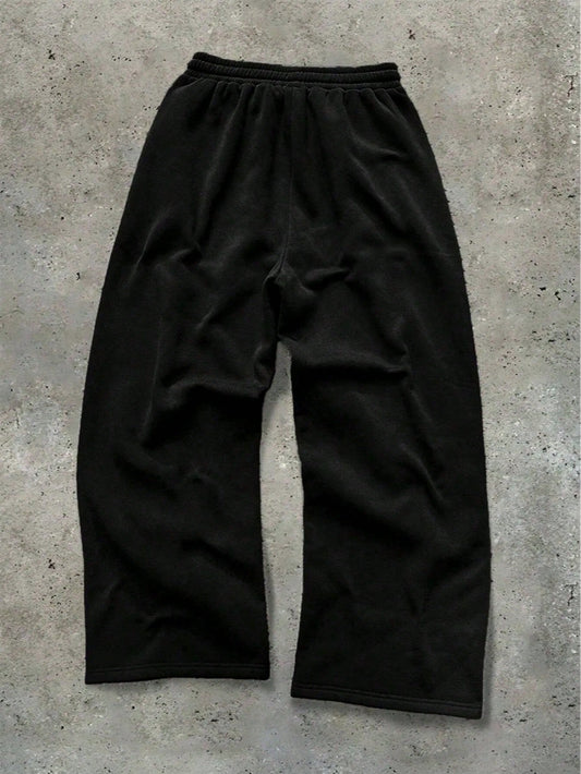 SXV Asymmetric Print Straight Leg Sweatpants