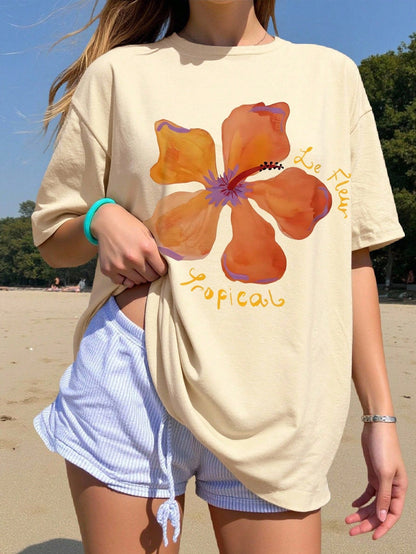 SXV Women Floral Print Oversized