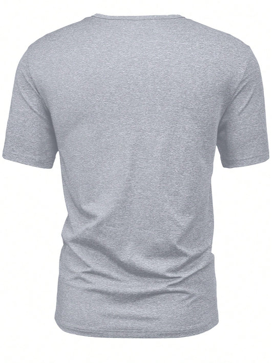 SXV ICON Men's Regular Fit Short Sleeve Letter Print Graphic Tee Shirt