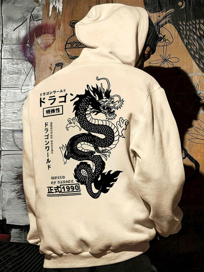 SXV  'anime dragon’ Printed Cool Aesthetic Sweatshirt Hoodie