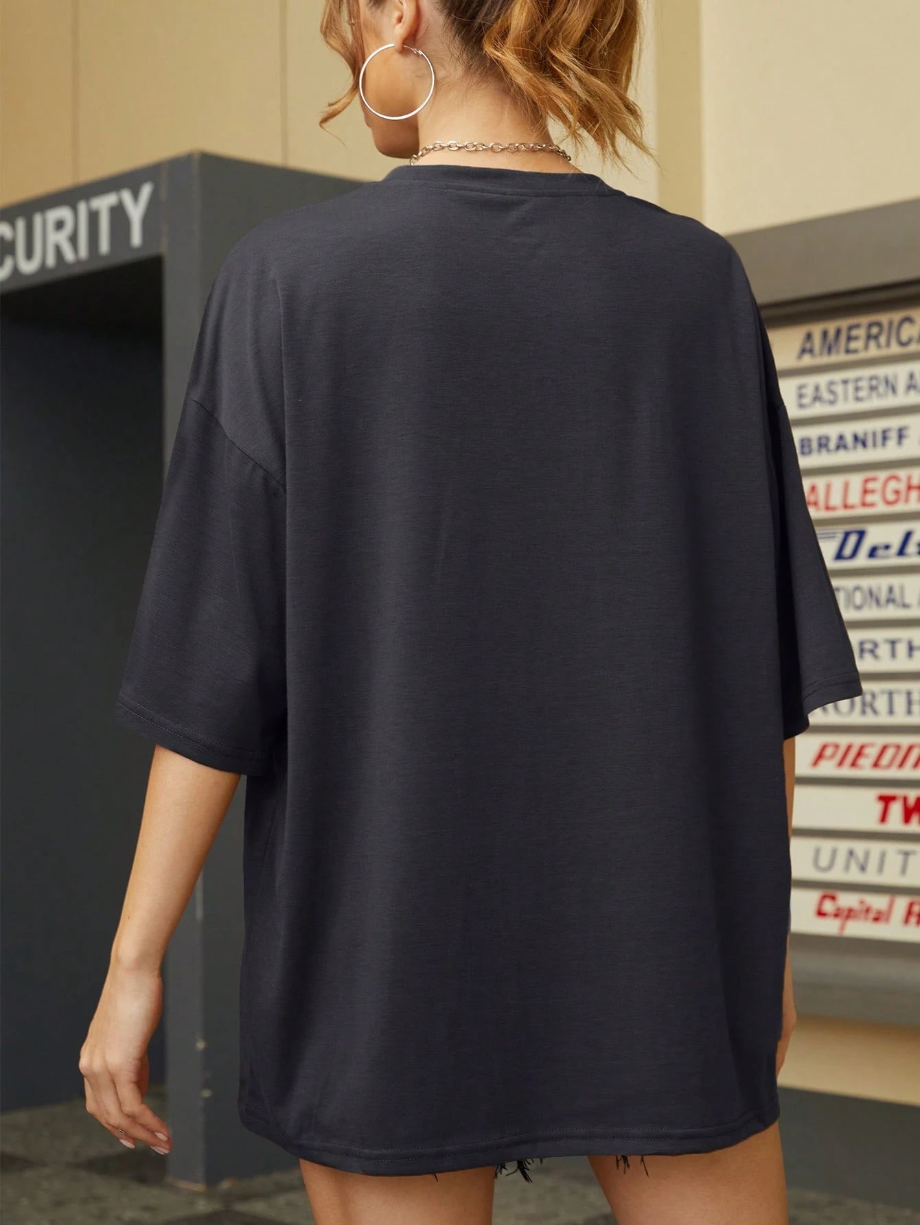 SXV 'sundays’ Printed Cool Aesthetic Oversized Baggy T-shirt