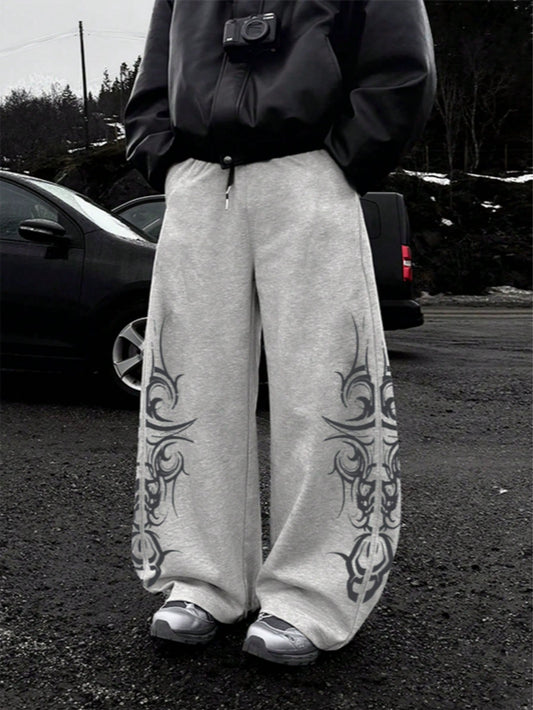 SXV English Graffiti Print, Streetwear Comfortable Summer Sweatpants