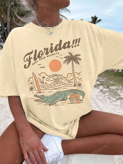 SXV Florida Palm Tree Pattern T-Shirt
