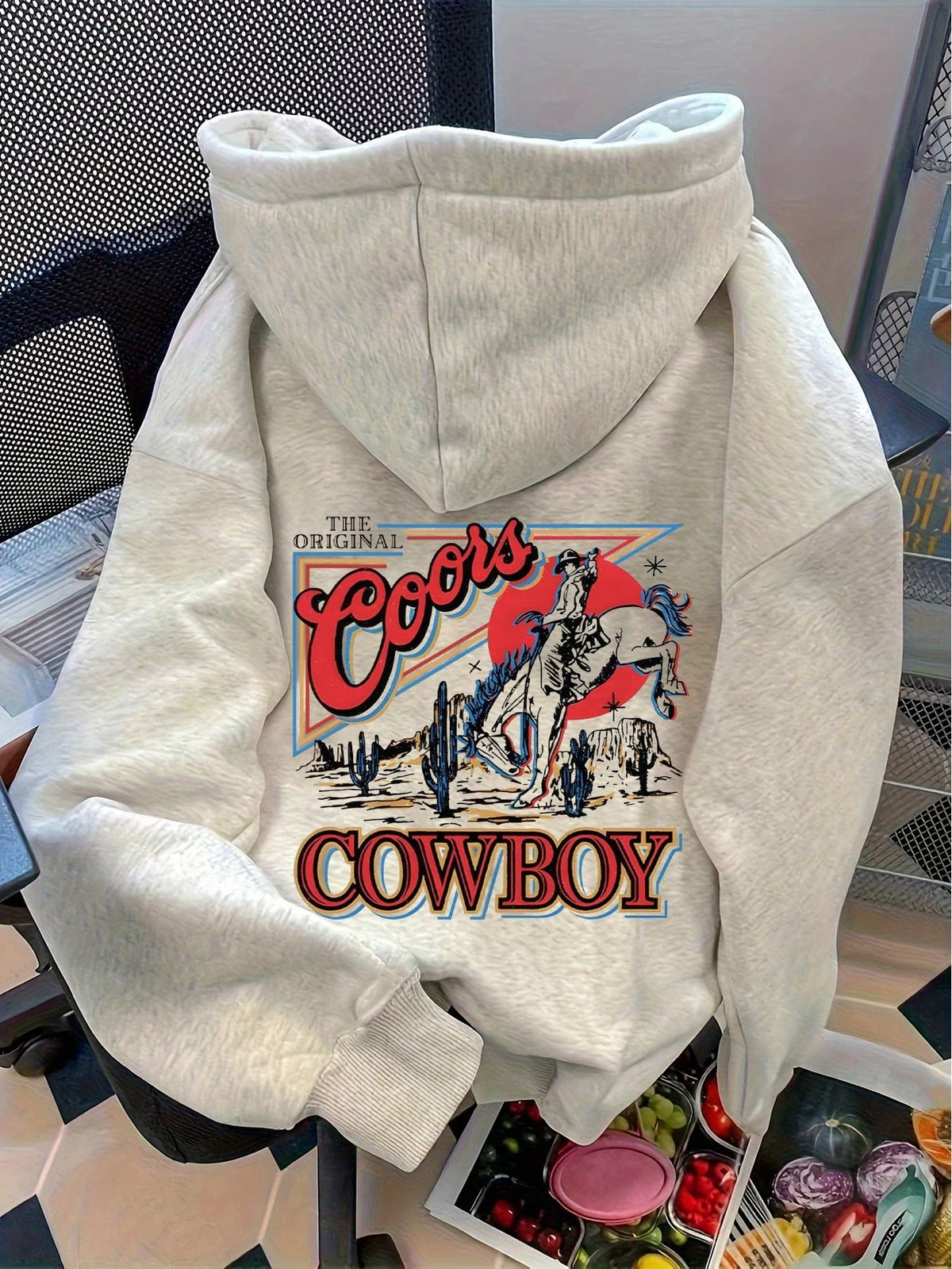 SXV Cowboy Vintage Country Riding Horse Print Sweatshirt Hoodie