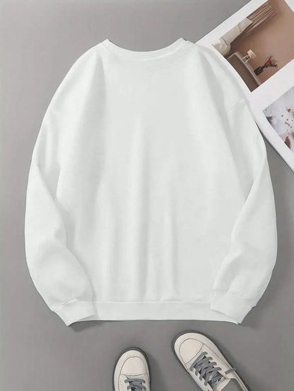 SXV Graphic Turtle And Ocean Print Fall Pullover, Casual Crew Neck Long Sleeve High Quality Fleece Sweatshirt For Women