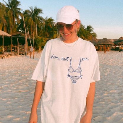 SXV Preppy Sea Salt Sun Shirt Vintage Bikini Tshirt