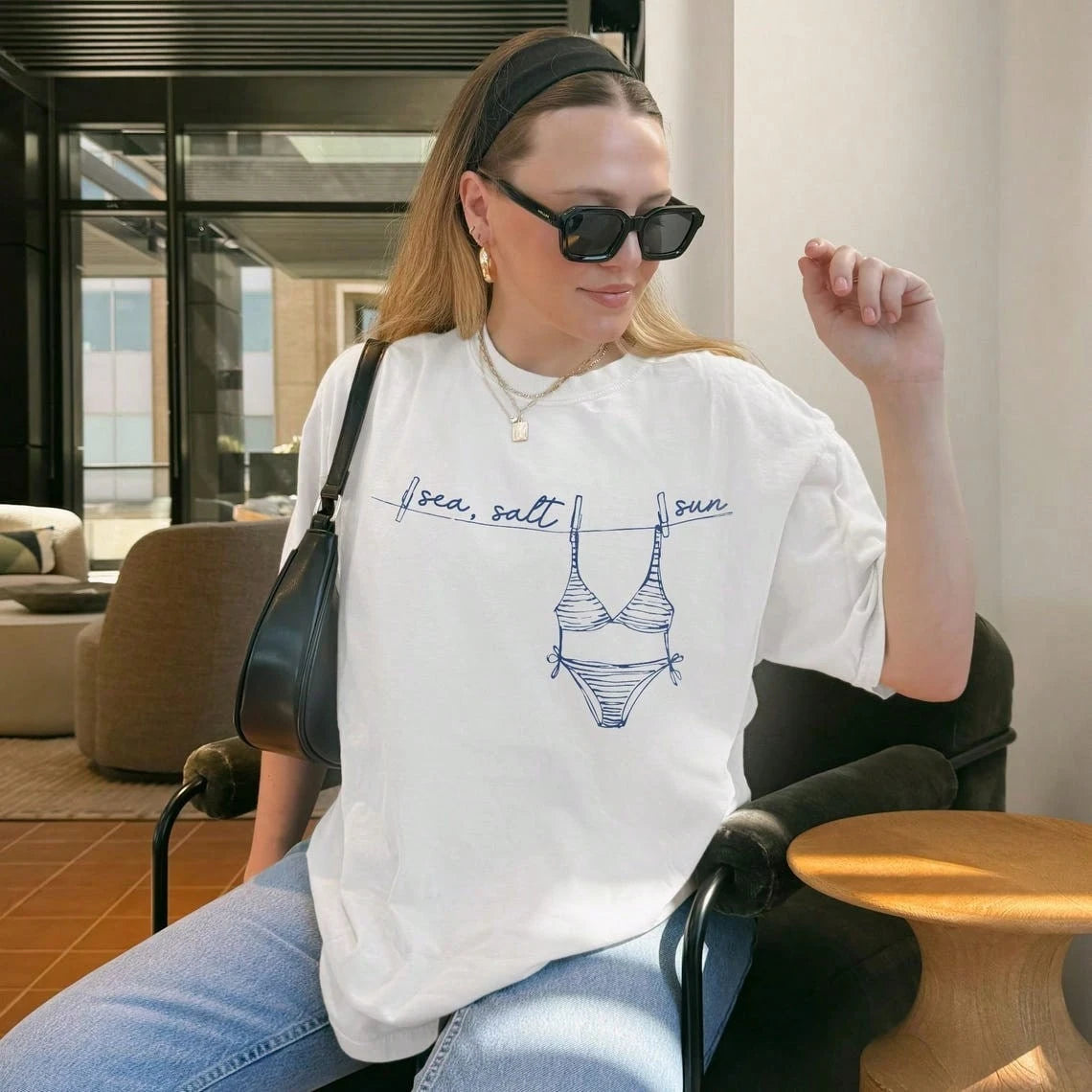 SXV Preppy Sea Salt Sun Shirt Vintage Bikini Tshirt