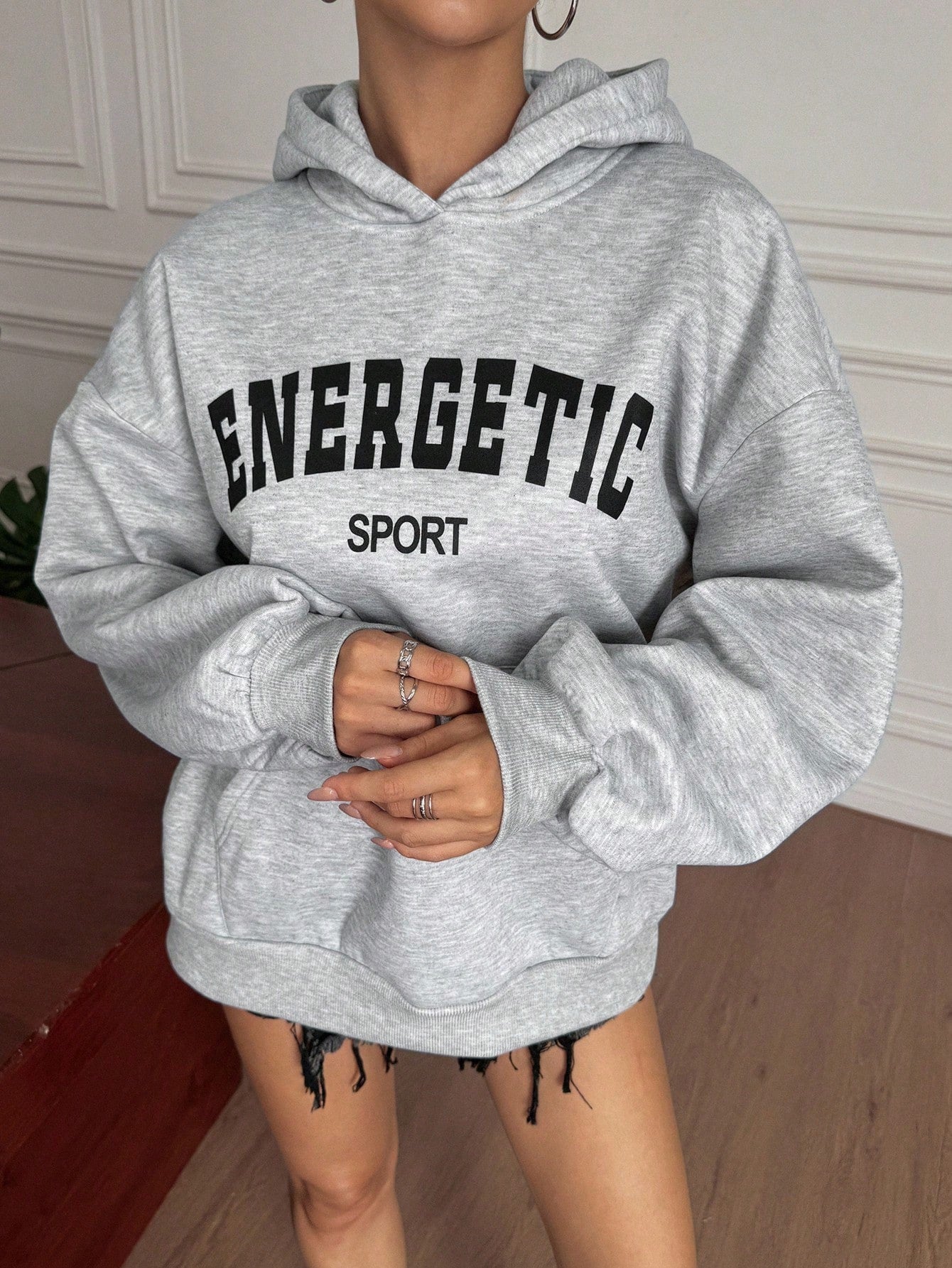SXV ENERGETIC SPORT Women's Loose Casual Graphic Print Hoodie Sweatshirt Fall,Winter