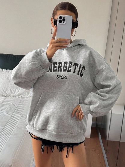 SXV ENERGETIC SPORT Women's Loose Casual Graphic Print Hoodie Sweatshirt Fall,Winter