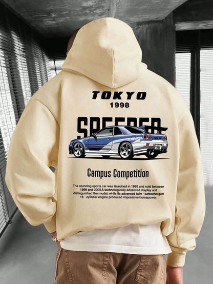 SXV 'tokyo’ Printed Cool Aesthetic Sweatshirt Hoodie