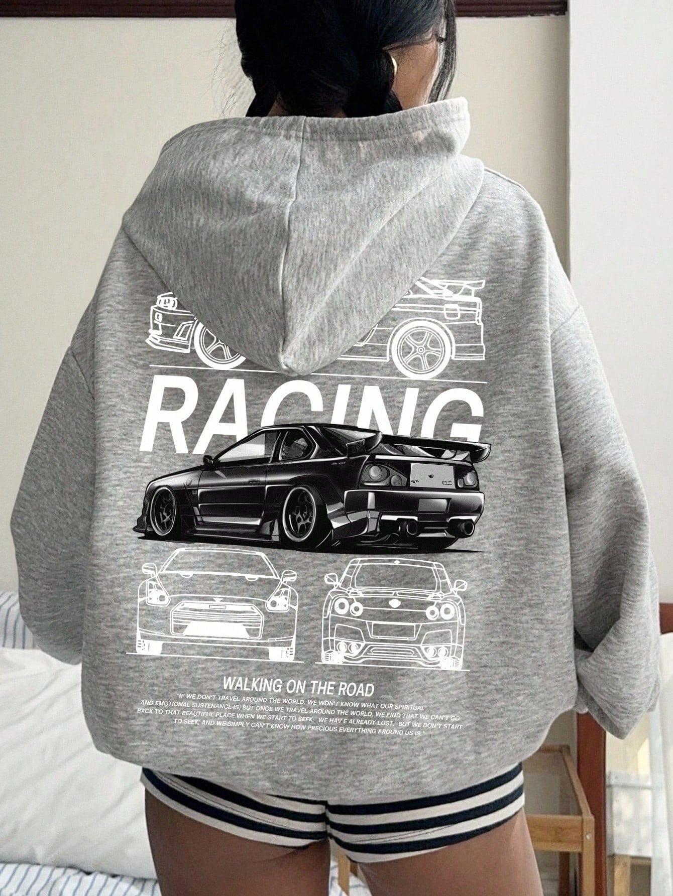 walking on the road racing