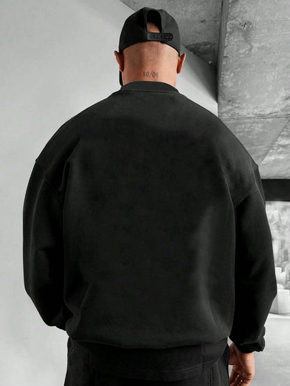 SXV Men's Casual Versatile Printed Crew Neck Sweatshirt  Paris Vibe