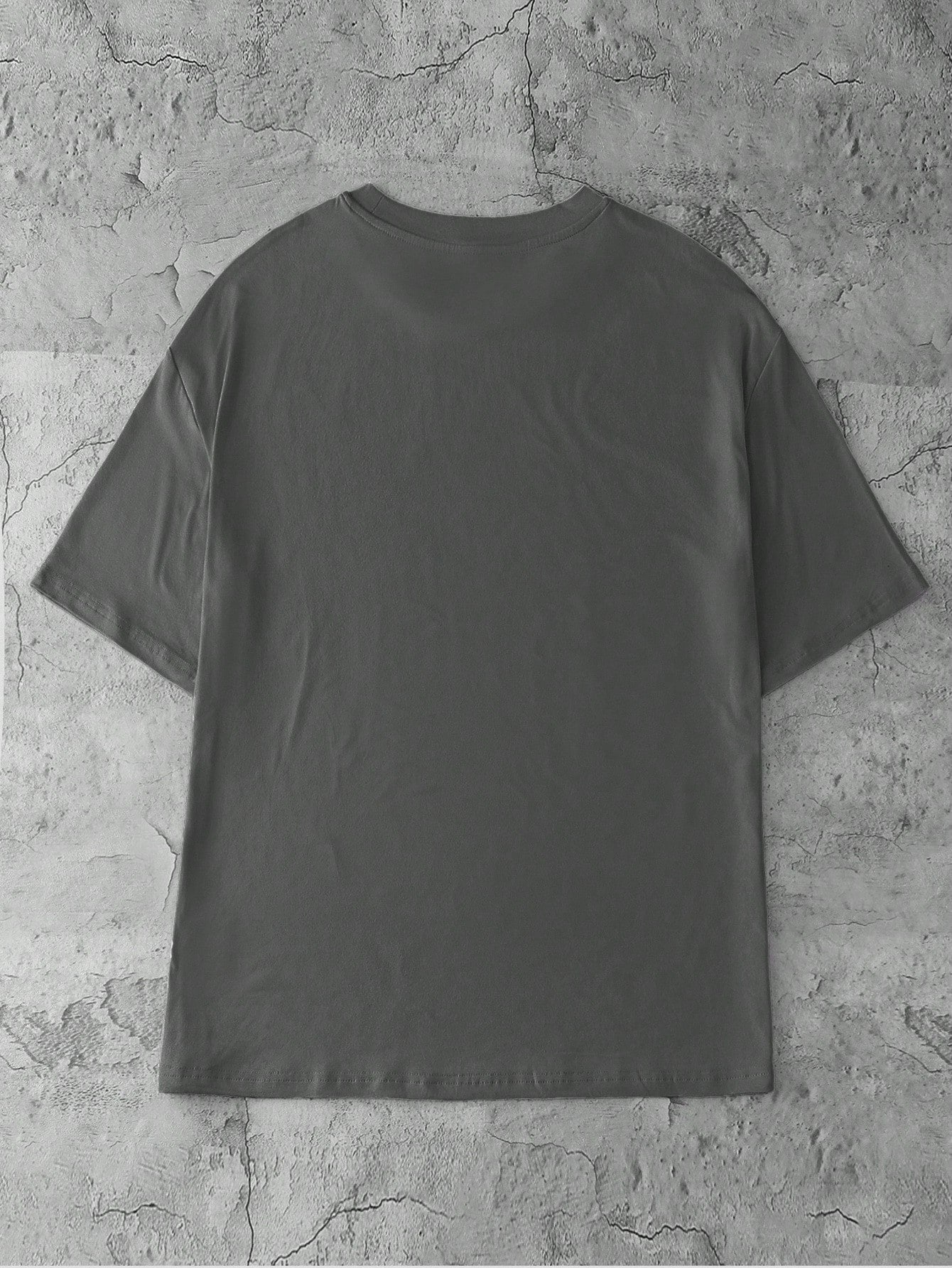 SXV Mountain & Letter Print Round Neck Oversized T-Shirt