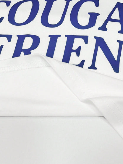 SXV Boyfriend Gift I Love My Cougar Girlfriend Funny Graphic Print Men's T-Shirt