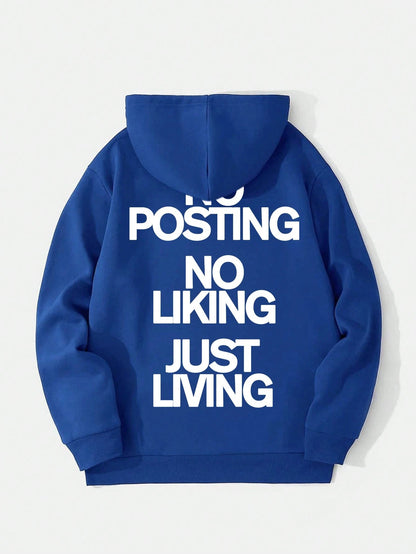 SXV Personalized Graphic Print Pocket Hoodie, Autumn