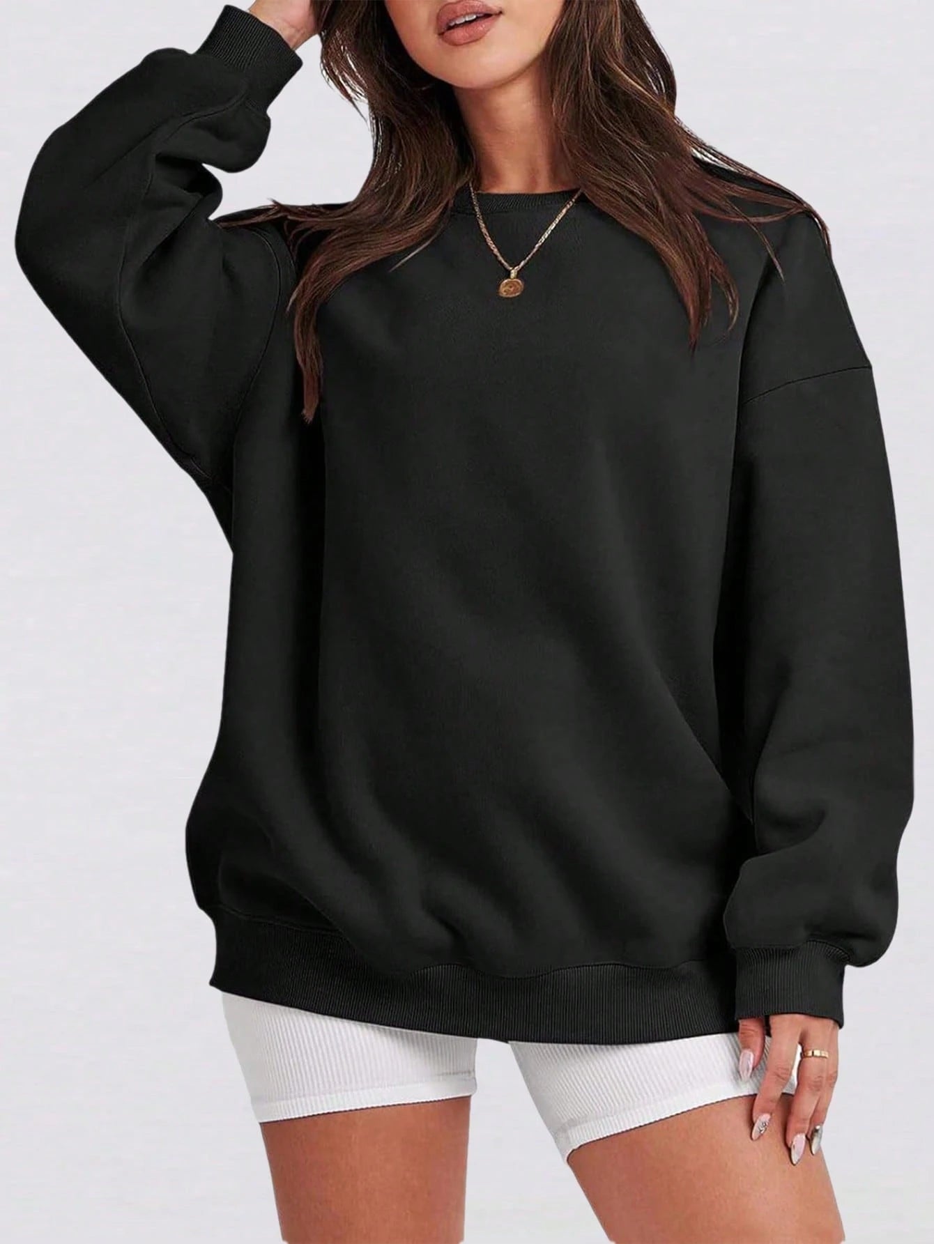 SXV Women's Casual Crew Neck Sweatshirt Loose Soft Long Sleeve Pullover