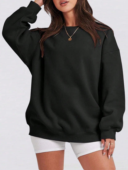 SXV Women's Casual Crew Neck Sweatshirt Loose Soft Long Sleeve Pullover