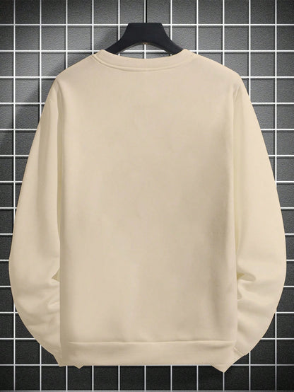 SXV Men's Casual Versatile Printed Crew Neck Sweatshirt  Paris Vibe