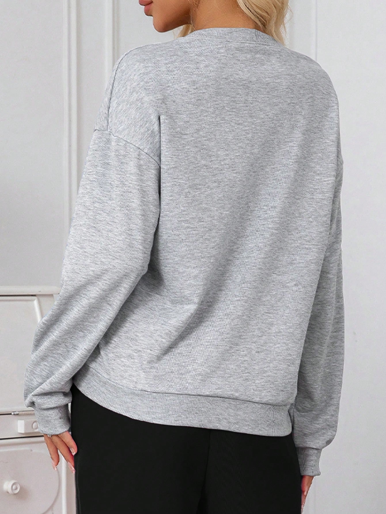 SXV New York Letter Retro Distressed Pattern Printed Sweatshirt