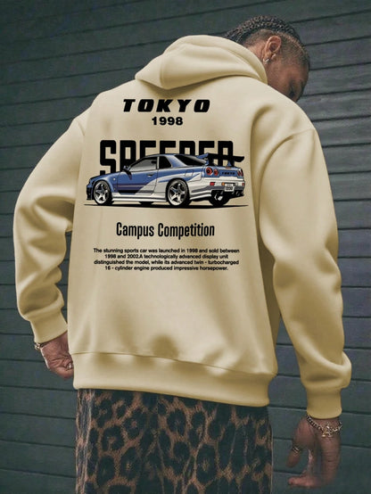 SXV 'tokyo’ Printed Cool Aesthetic Sweatshirt Hoodie