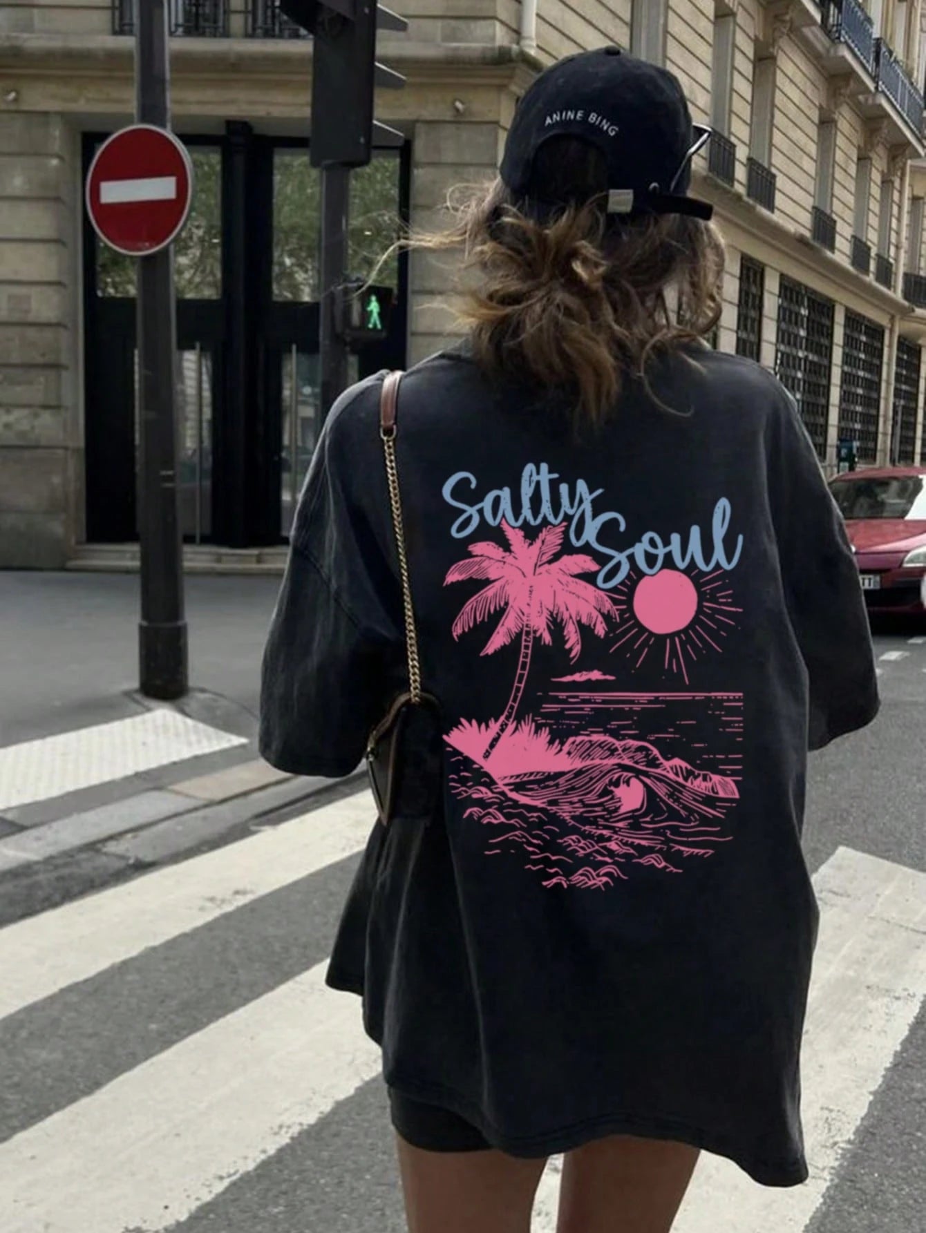 SXV Summer New Coconut Tree Print Casual Round Neck Short Sleeve T-Shirt