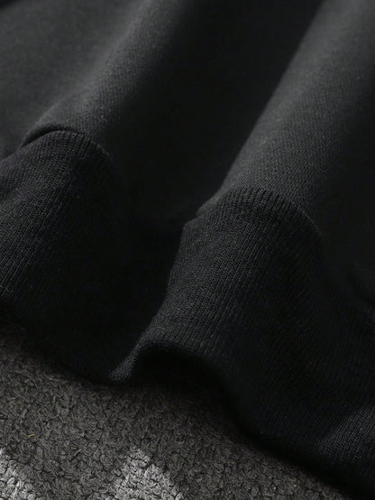 SXV LIMIT Casual Loose Fit Car Graphic Thermal Lined Hoodie Sweatshirt, Autumn