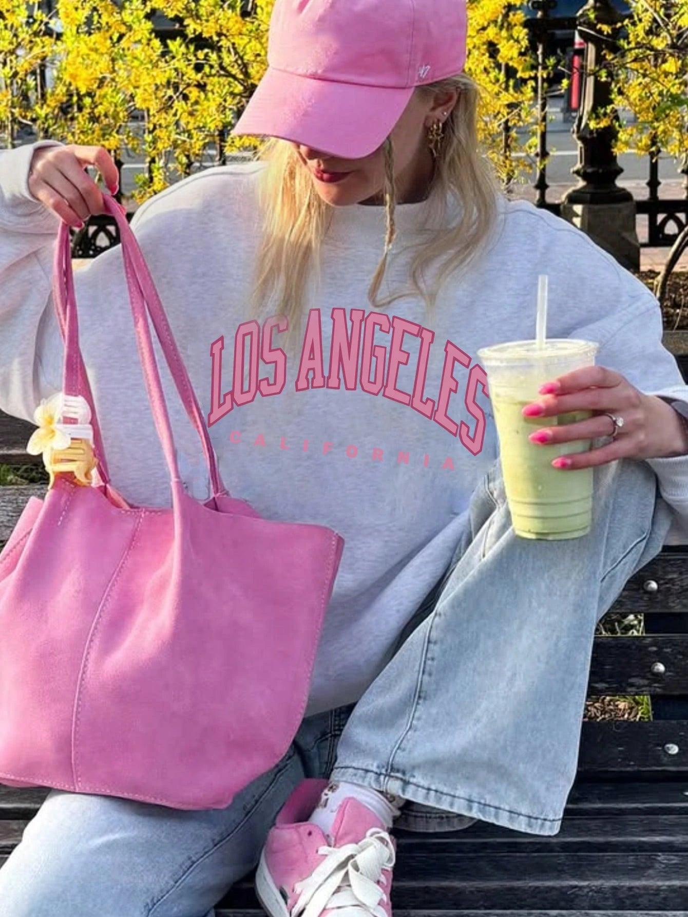 SXV Winter New Stylish Ins Attractive Color-Blocking American English Print Casual Crew Neck Fashionable Versatile Sweatshirt