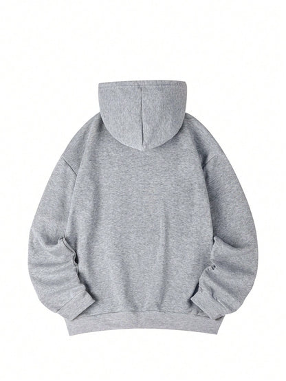 SXV Women's Casual Ins-Style Blue Letter Print Hoodie Sweatshirt