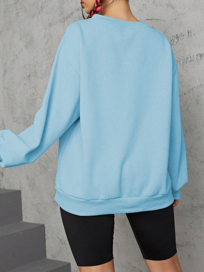 SXV Round Neck Sweatshirt, Sporty Style, Featuring The American Flag Pattern