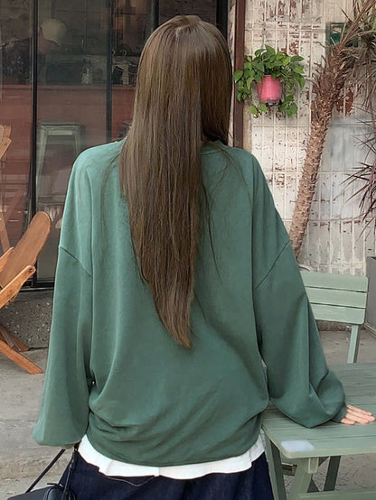 SXV Women's Loose Casual Basic Crew Neck Sweatshirt