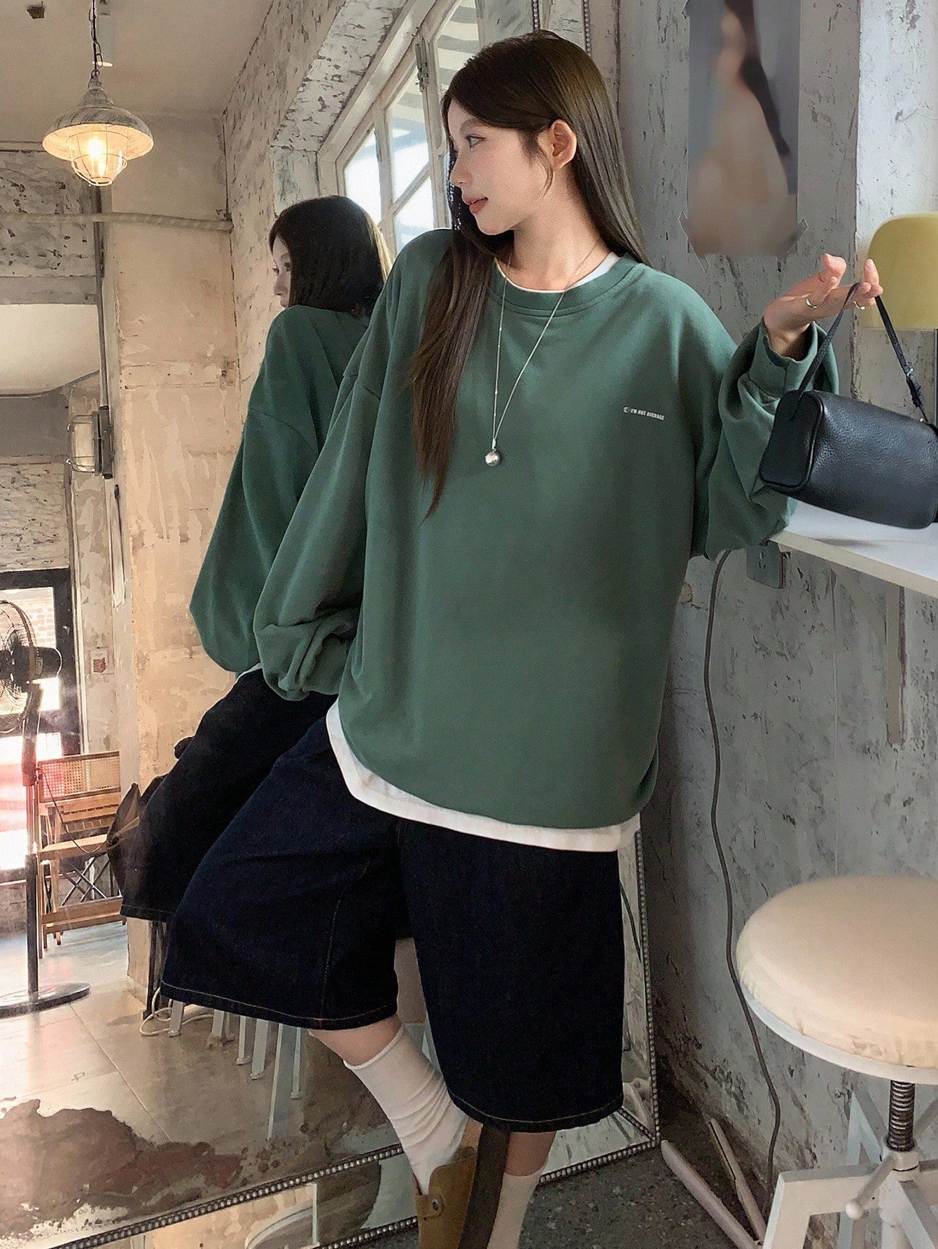 SXV Women's Loose Casual Basic Crew Neck Sweatshirt