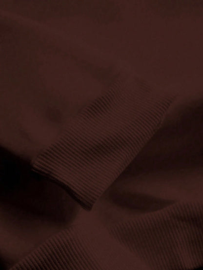 SXV Women's Casual Coffee Letter Embroidery Sweatshirt