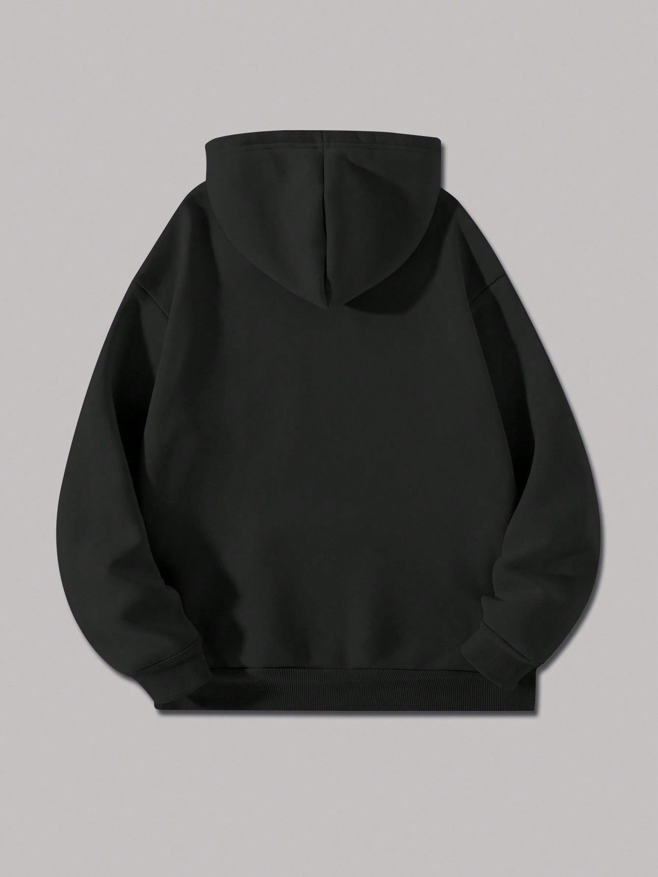 SXV BLESSED printed Winter Long Sleeve Black Hoodie Sweatshirt With Bless Cross Print Oversized Style