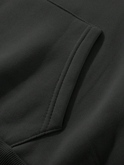 SXV BLESSED printed Winter Long Sleeve Black Hoodie Sweatshirt With Bless Cross Print Oversized Style