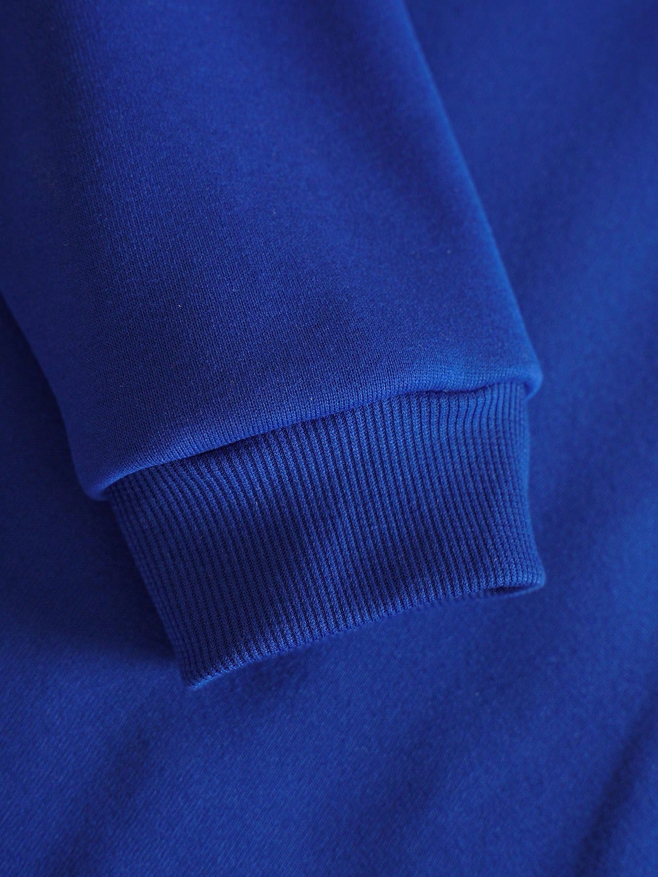 SXV NEVER GIVE UP Letter Slogan & Scratch Print Casual Loose Fit Hoodie Sweatshirt