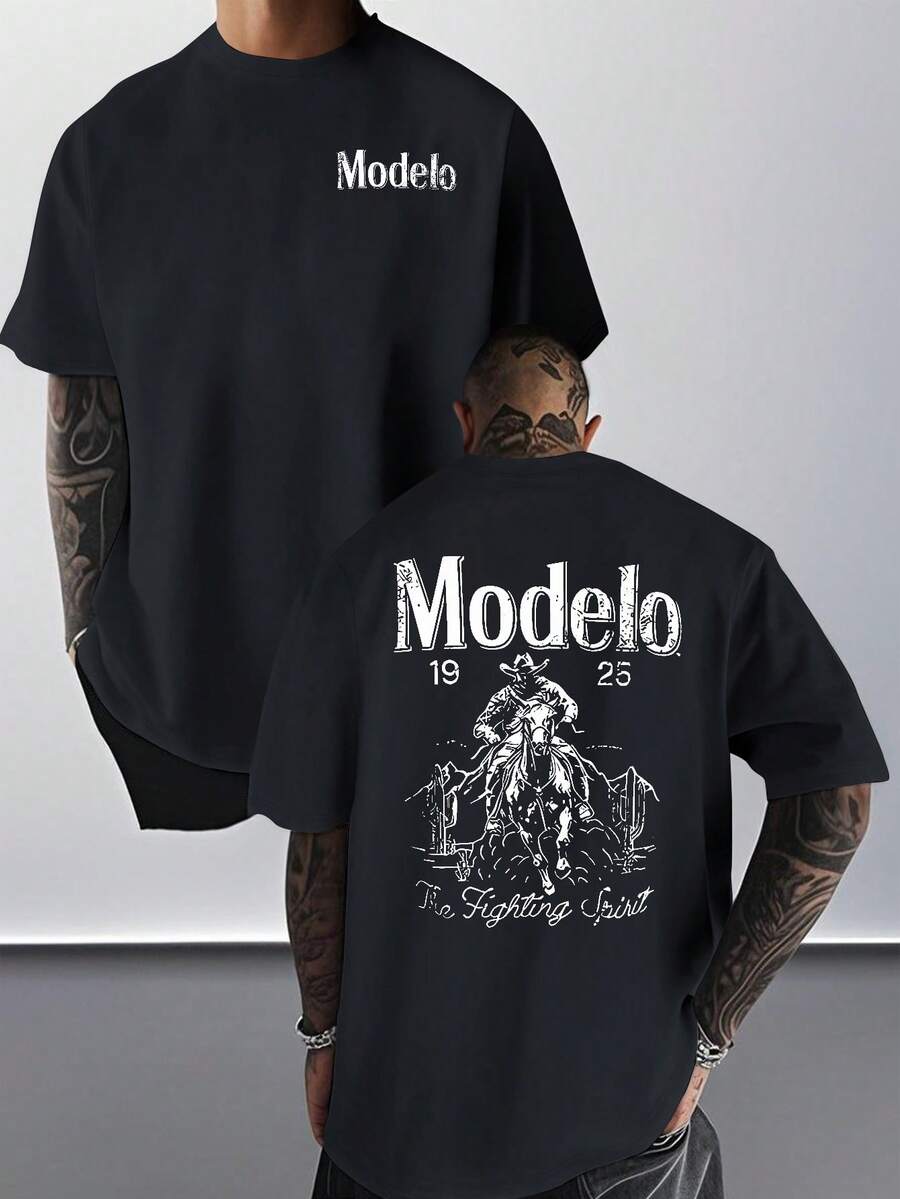 SXV Modelo Graphic Print Men's 100% Cotton T-Shirt