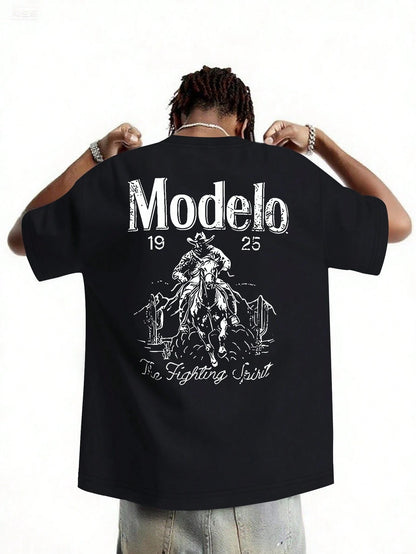 SXV Modelo Graphic Print Men's 100% Cotton T-Shirt