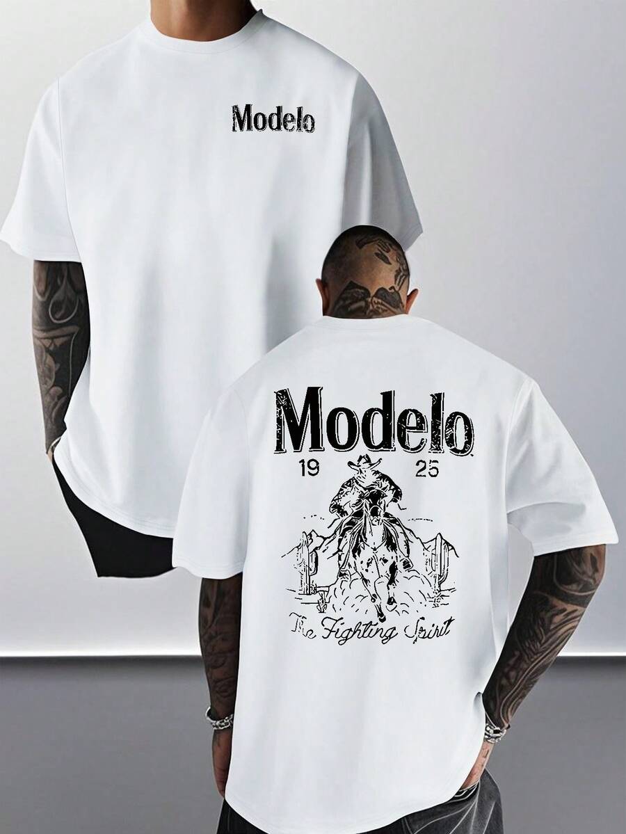 SXV Modelo Graphic Print Men's 100% Cotton T-Shirt