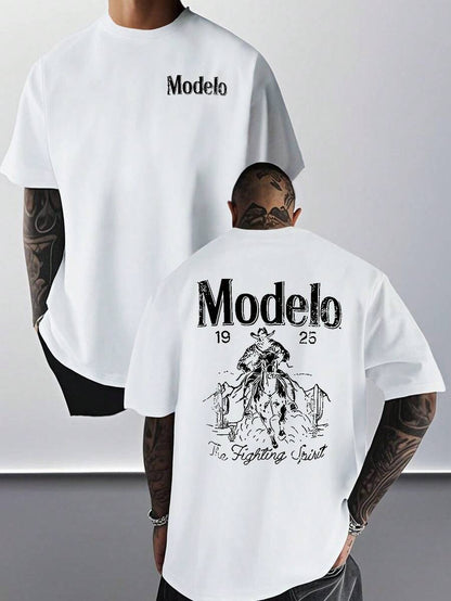 SXV Modelo Graphic Print Men's 100% Cotton T-Shirt