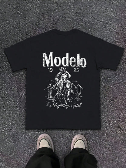 SXV Modelo Graphic Print Men's 100% Cotton T-Shirt