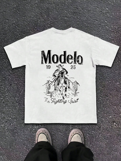 SXV Modelo Graphic Print Men's 100% Cotton T-Shirt