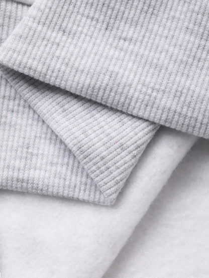 SXV EST09 Women's Loose Flag Print Drop Shoulder Long Sleeve Casual Fleece Sweatshirt