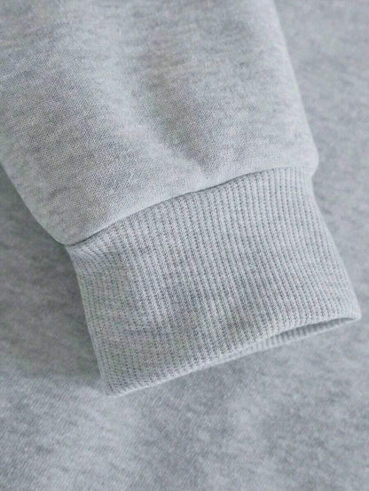 SXV Faith Over Fear, Letter Print Pocket Hoodie