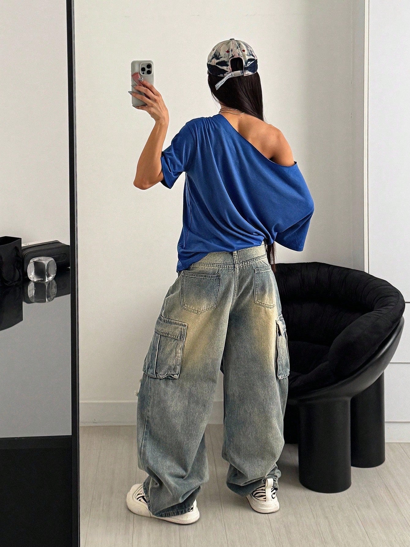 SXV Retro Letter Print Oversized Casual Short Sleeve T-Shirt